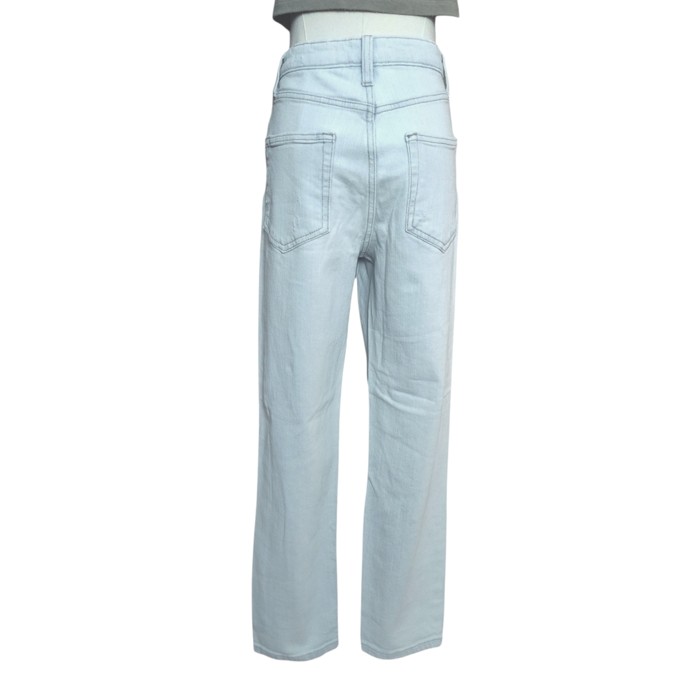 Wild Fable Denim Light Wash Highest Rise Mom Jeans Womens Size 0 Distressed - Picture 4 of 5